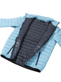 Two Bare Feet Quilted Puffer Jacket (Grey/Blue)