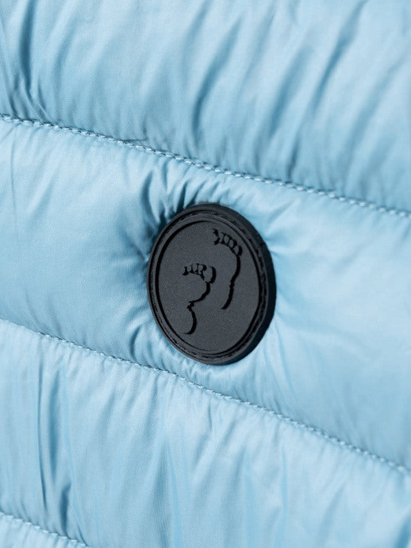 Two Bare Feet Quilted Puffer Jacket (Grey/Blue)