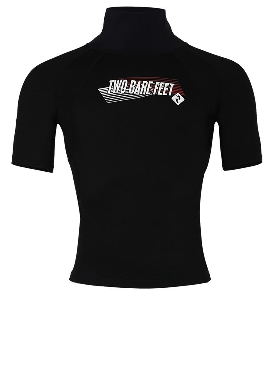 Two Bare Feet Adults Thermal Short Sleeve Rash Vest (Black)