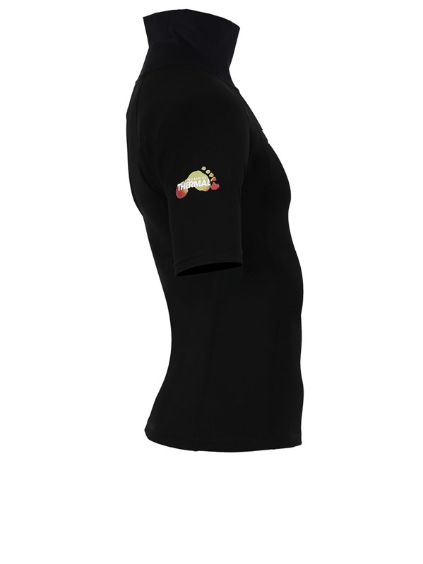 Two Bare Feet Adults Thermal Short Sleeve Rash Vest (Black)