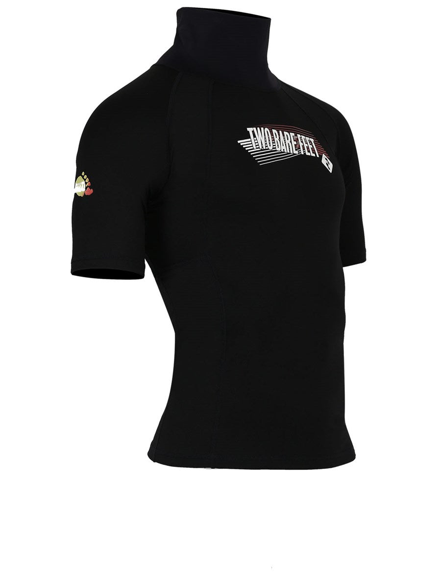 Two Bare Feet Adults Thermal Short Sleeve Rash Vest (Black)