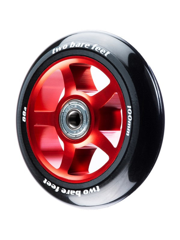 TBF Alloy Series Scooter Wheels - 5 Star (Red Pair 2 x Wheels)