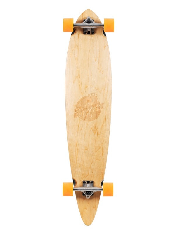 Two Bare Feet "The Ribeira" 44in Canadian Maple Longboard Skateboard Complete (Orange Wheels)