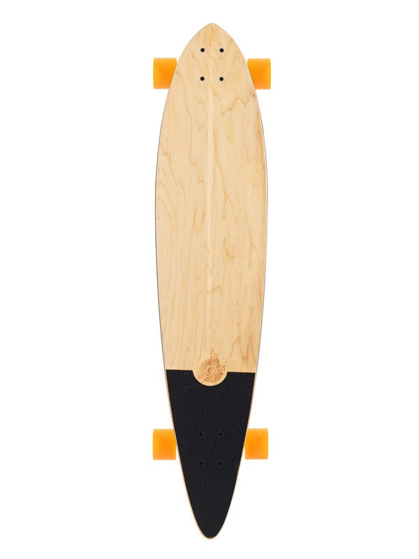 Two Bare Feet "The Ribeira" 44in Canadian Maple Longboard Skateboard Complete (Orange Wheels)