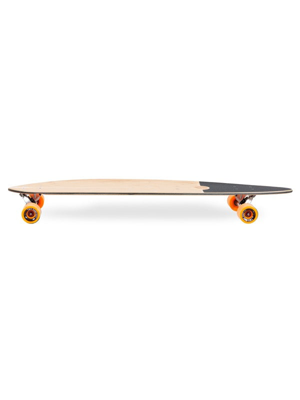 Two Bare Feet "The Ribeira" 44in Canadian Maple Longboard Skateboard Complete (Orange Wheels)