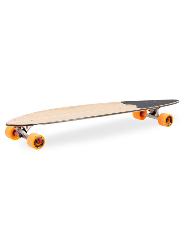 Two Bare Feet "The Ribeira" 44in Canadian Maple Longboard Skateboard Complete (Orange Wheels)