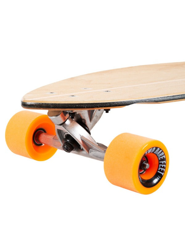 Two Bare Feet "The Ribeira" 44in Canadian Maple Longboard Skateboard Complete (Orange Wheels)