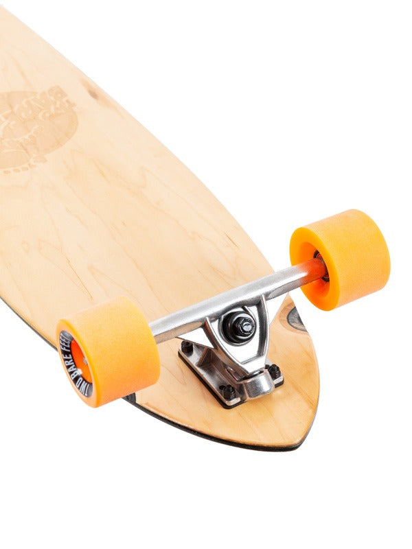 Two Bare Feet "The Ribeira" 44in Canadian Maple Longboard Skateboard Complete (Orange Wheels)