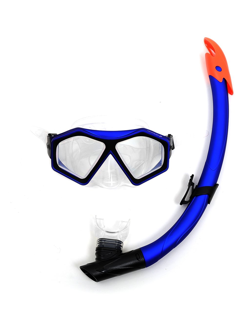 DiveSport Silicone Mask & Snorkel 2pc Set (Blue / Clear)