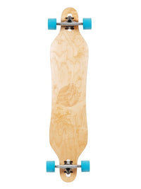Two Bare Feet Santa Maria 42in Canadian Maple Longboard Skateboard Complete (Blue Wheels)