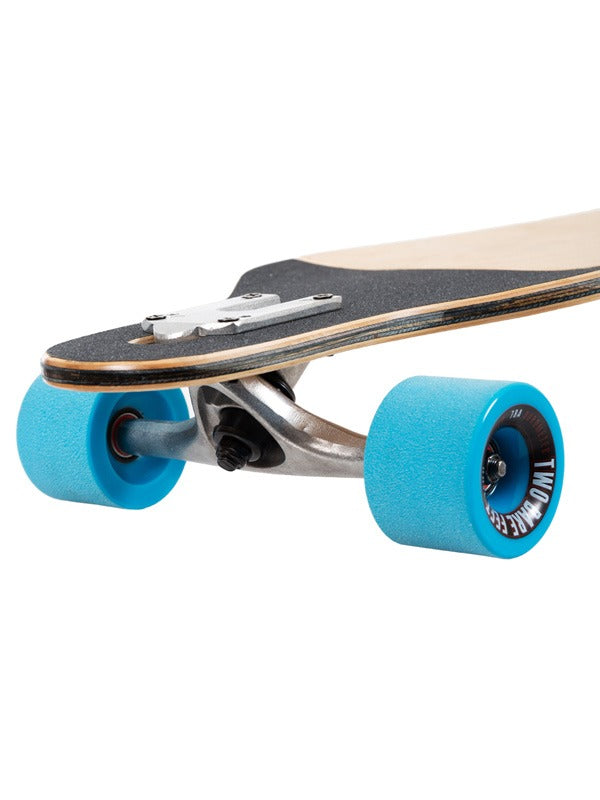 Two Bare Feet Santa Maria 42in Canadian Maple Longboard Skateboard Complete (Blue Wheels)
