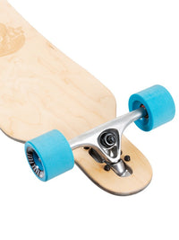 Two Bare Feet Santa Maria 42in Canadian Maple Longboard Skateboard Complete (Blue Wheels)