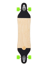 Two Bare Feet Santa Maria 42in Canadian Maple Longboard Skateboard Complete (Green Wheels)
