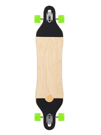 Two Bare Feet Santa Maria 42in Canadian Maple Longboard Skateboard Complete (Green Wheels)