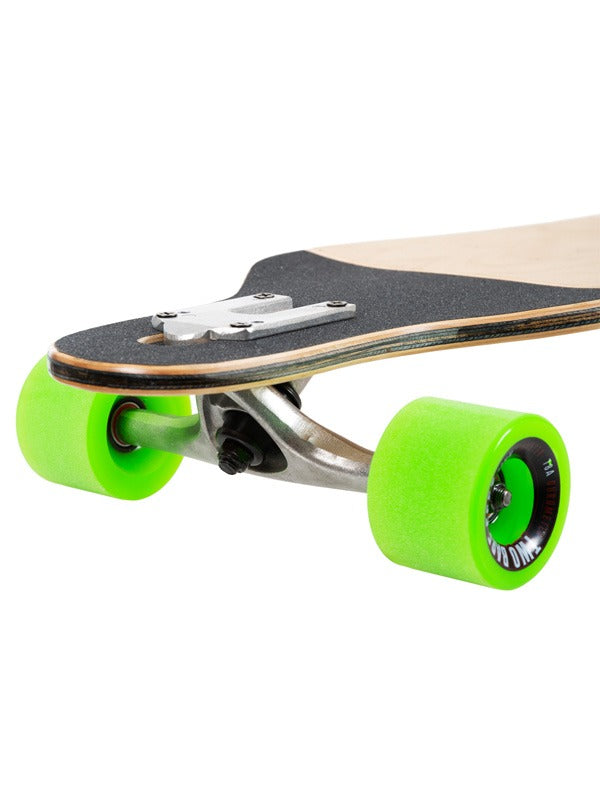 Two Bare Feet Santa Maria 42in Canadian Maple Longboard Skateboard Complete (Green Wheels)