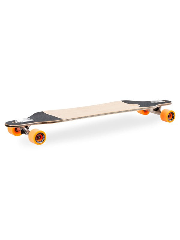 Two Bare Feet Santa Maria 42in Canadian Maple Longboard Skateboard Complete (Orange Wheels)