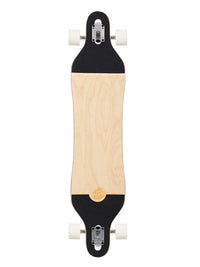 Two Bare Feet Santa Maria 42in Canadian Maple Longboard Skateboard Complete (White Wheels)