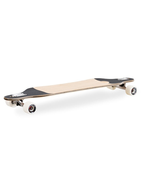 Two Bare Feet Santa Maria 42in Canadian Maple Longboard Skateboard Complete (White Wheels)