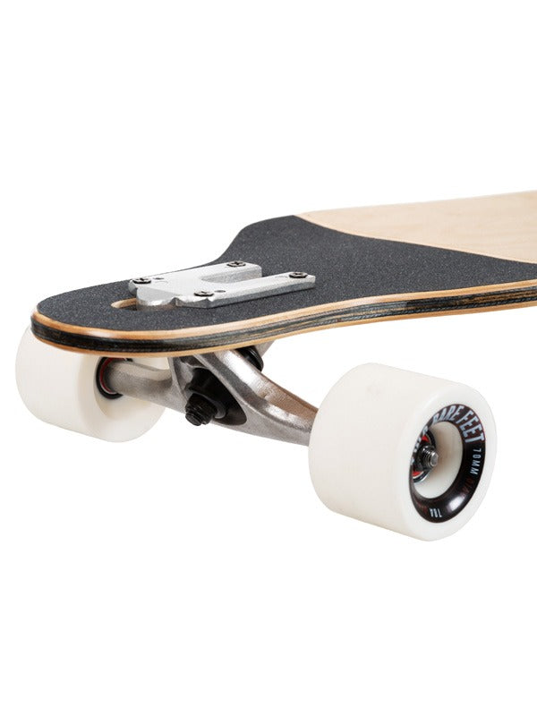 Two Bare Feet Santa Maria 42in Canadian Maple Longboard Skateboard Complete (White Wheels)