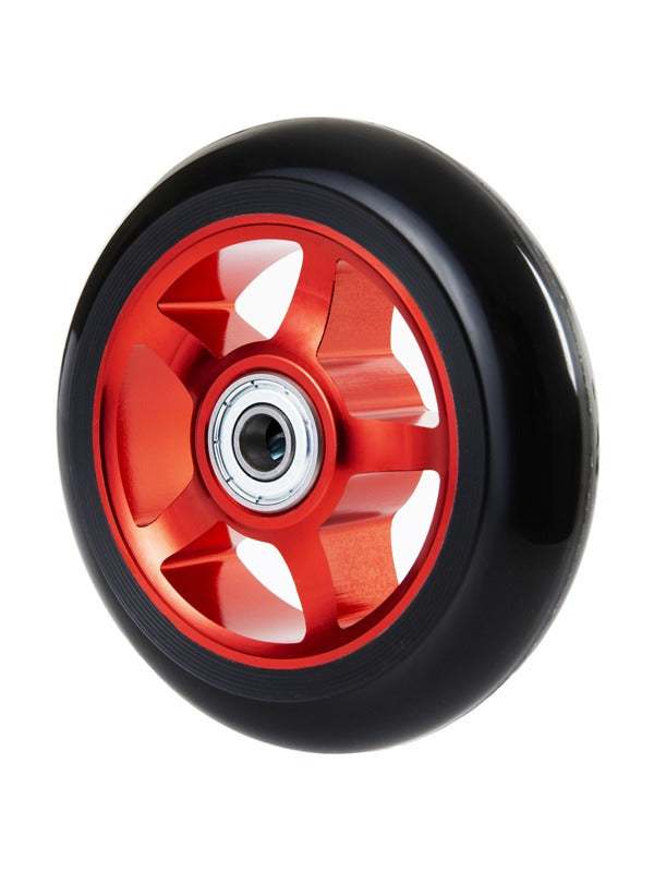 TBF Alloy Series Scooter Wheels - 5 Star (Plain Red Pair 2 x Wheels)