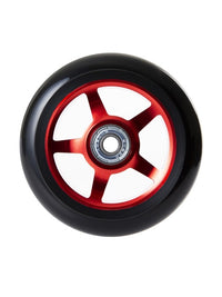 TBF Alloy Series Scooter Wheels - 5 Star (Plain Red Pair 2 x Wheels)