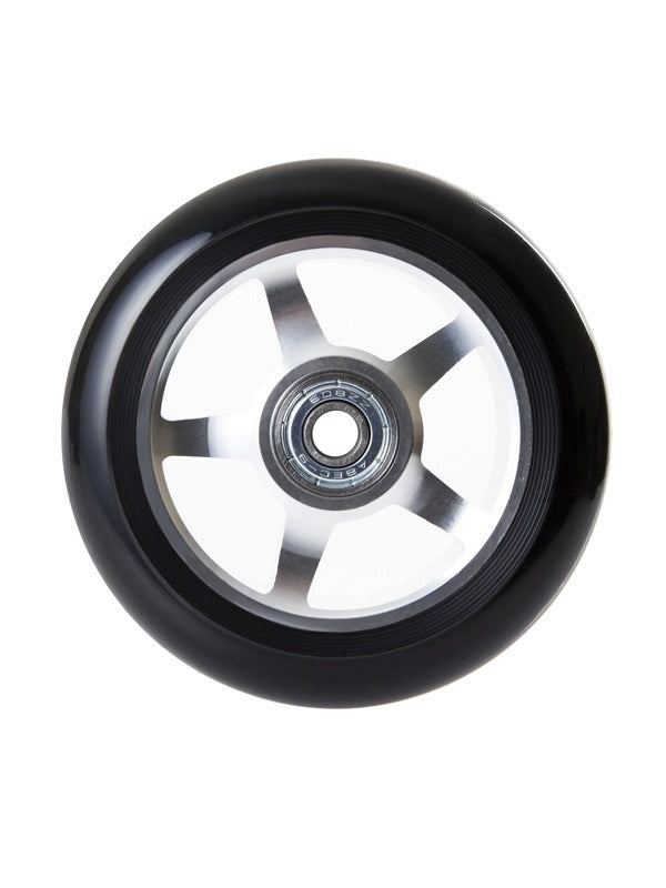 TBF Alloy Series Scooter Wheels - 5 Star (Plain Chrome Pair 2 x Wheels)