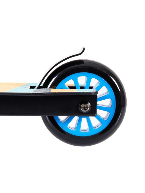 Two Bare Feet Wedge Stunt Scooter (Black/Blue)