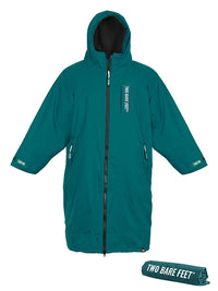 Two Bare Feet Kids Weatherproof Changing Robe with Changing Mat (Sea Green/Black)