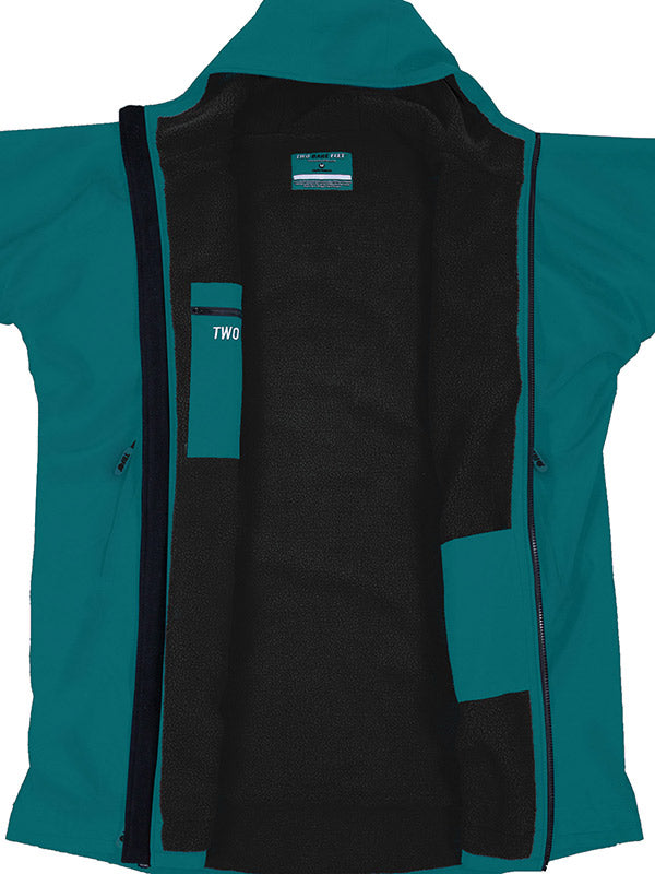 Two Bare Feet Kids Weatherproof Changing Robe with Changing Mat (Sea Green/Black)