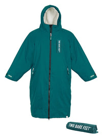 Two Bare Feet Kids Weatherproof Changing Robe with Changing Mat (Sea Green/Cream)