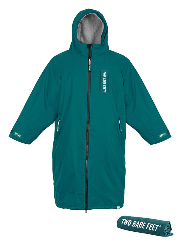 Two Bare Feet Kids Weatherproof Changing Robe with Changing Mat (Sea Green/Grey)