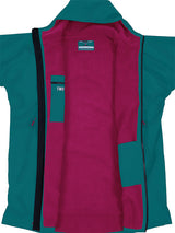 Two Bare Feet Kids Weatherproof Changing Robe with Changing Mat (Sea Green/Raspberry)