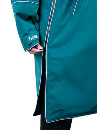 Two Bare Feet Hi-Vis Waterproof Lightweight Riding Robe (Sea Green/Cream)