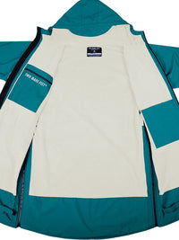 Two Bare Feet Hi-Vis Waterproof Lightweight Riding Robe (Sea Green/Cream)