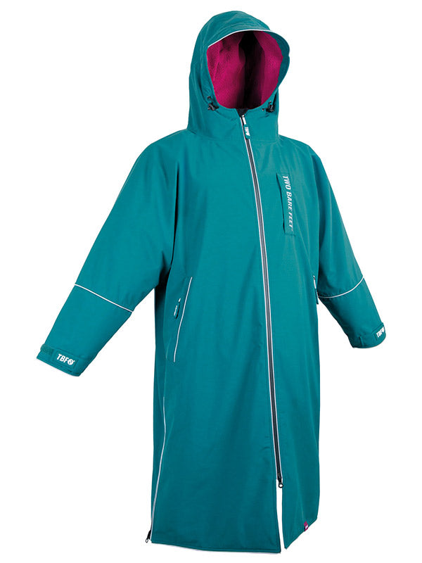 Two Bare Feet Hi-Vis Waterproof Lightweight Riding Robe (Sea Green/Raspberry)