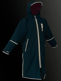 Two Bare Feet Hi-Vis Waterproof Lightweight Riding Robe (Sea Green/Raspberry)