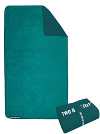 Sherpa Lined Waterproof Beach Travel Blanket (Sea Green/Sea Green)