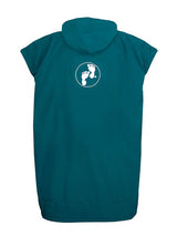 Kids Waterproof Hooded Sleeveless Poncho Changing Robe (Sea Green/Raspberry)
