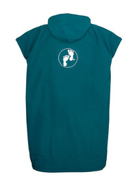 Kids Waterproof Hooded Sleeveless Poncho Changing Robe (Sea Green/Sea Green)