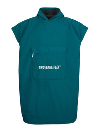 Waterproof Hooded Sleeveless Poncho Changing Robe (Sea Green/Black)