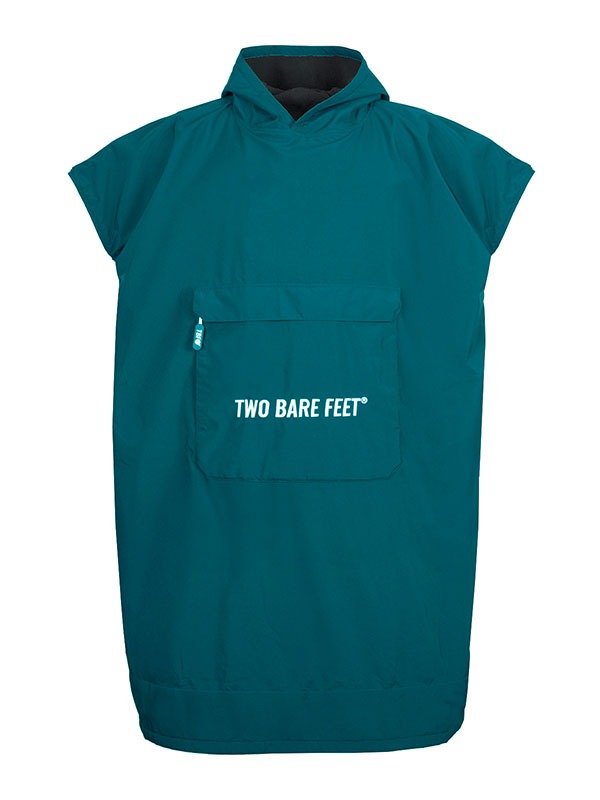 Waterproof Hooded Sleeveless Poncho Changing Robe (Sea Green/Black)