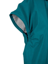 Waterproof Hooded Sleeveless Poncho Changing Robe (Sea Green/Grey)