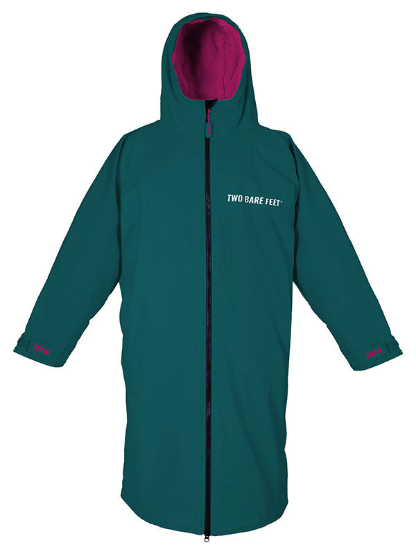Kids Elemental Waterproof Lightweight Slimline Changing Robe (Sea Green/Raspberry)