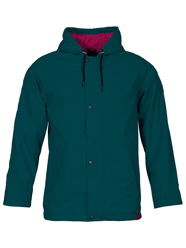 Elemental Waterproof Lightweight Jacket (Sea Green/Raspberry)