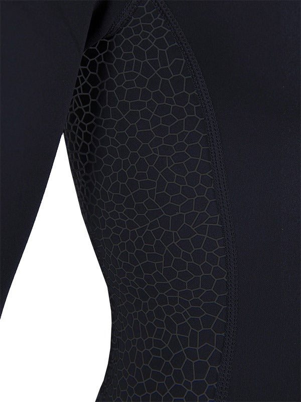 Two Bare Feet Silicone Print Series 2mm Superstretch Womens One Piece (Black)
