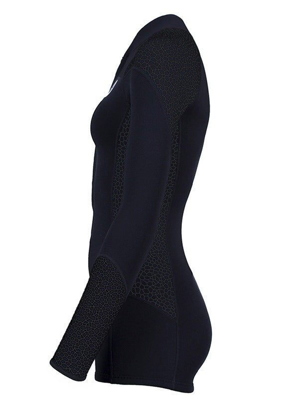 Two Bare Feet Silicone Print Series 2mm Superstretch Womens One Piece (Black)