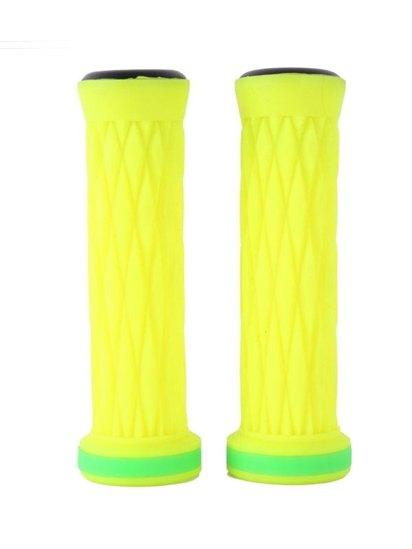 TBF Ultra Series Silicone Handlebar Grips Pair (Neon Yellow)