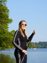 Two Bare Feet Womens Silicone Print Series 2.5mm Neoprene Wetsuit Shorts (Black/White)