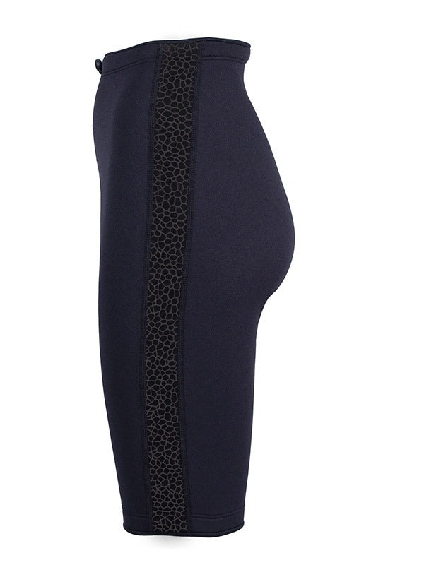 Two Bare Feet Womens Silicone Print Series 2.5mm Neoprene Wetsuit Shorts (Black)