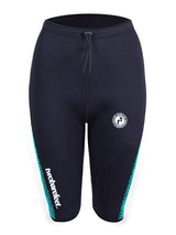 Two Bare Feet Womens Silicone Print Series 2.5mm Neoprene Wetsuit Shorts (Black/Mint)